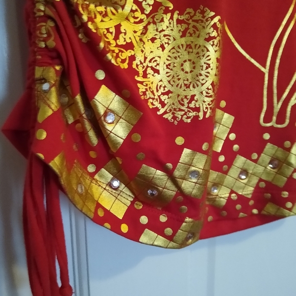 Y2K Vintage Baby Phat Red and Gold Debut KLS Designer Tee NWOT - Picture 16 of 16